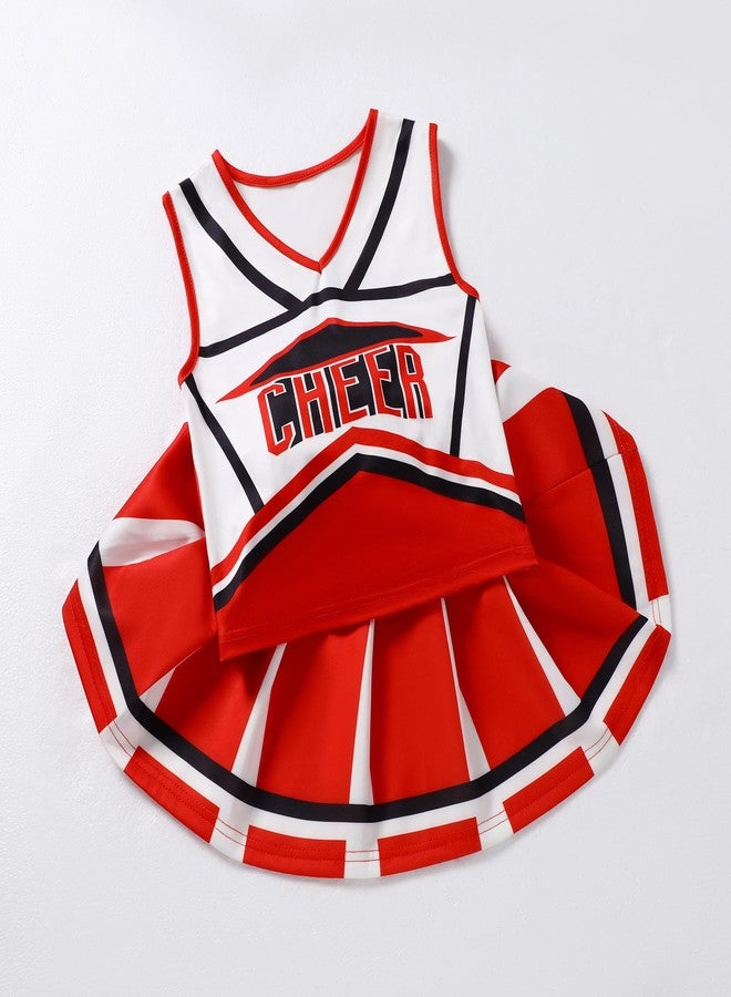 WooHand Girls Cheerleading Outfit 7-8 Cheerleader Costume For Girls Cute Cheerleading Outfit Cheer Uniform For Halloween Dress Up - Image 3